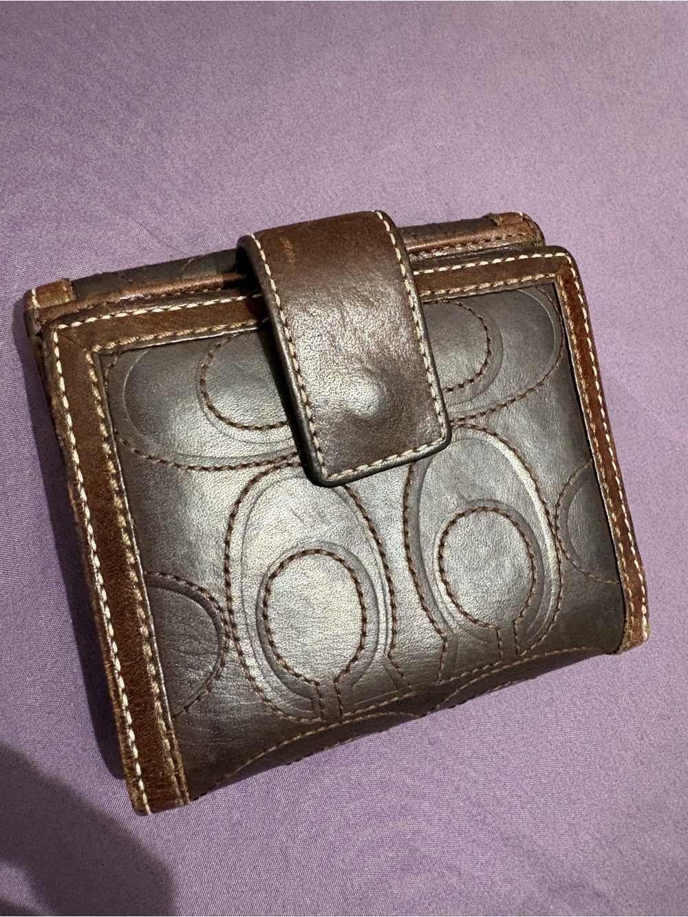 Leather embossed Coach wallet
